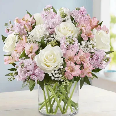 Pink & White Flower Bouquet