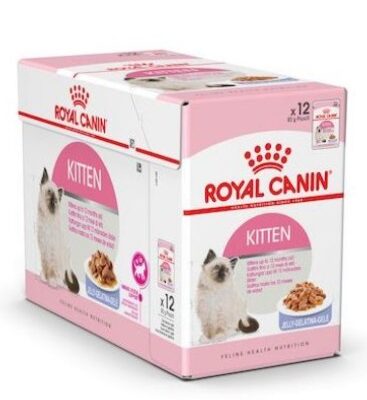 Royal Canin Feline Health Nutrition Kitten Jelly (Wet Food - Pouches) 12 x 85 g