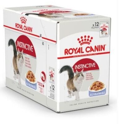 Royal Canin Feline Health Nutrition Instinctive Adult Cats Jelly (Wet Food - Pouches) 12 x 85 g
