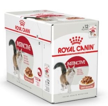Royal Canin Feline Health Nutrition Instinctive Adult Cats Gravy (Wet Food - Pouches) 12 x 85 g