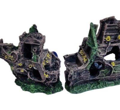 Twin Castle Aqua Decoration 35x11x17cm